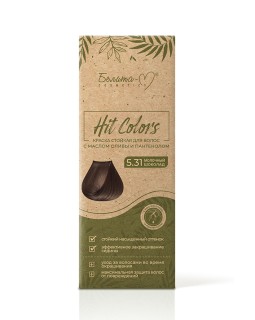 Белита-М Краска стойкая для волос с маслом оливы и пантенолом серии HIT COLORS тон № 5.31 Молочный шоколад