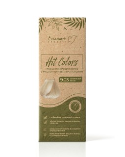Белита-М Краска стойкая для волос с маслом оливы и пантенолом серии HIT COLORS тон № 9.03 Золотистый песок 