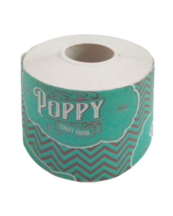 ЭКСКЛЮЗИВ Бумага туалетная Poppy standart с гильзой тисненая однослойная 1 шт