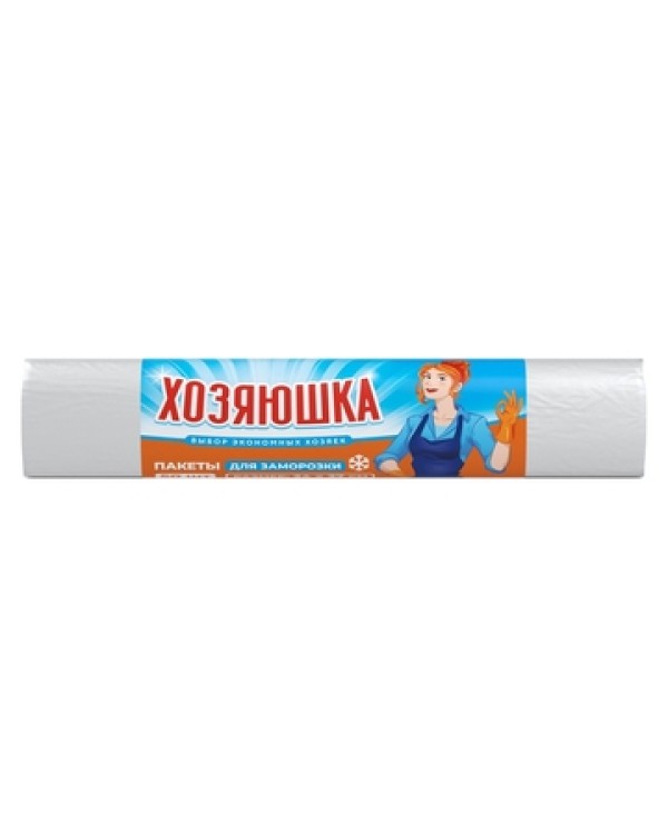 Хозяюшка Пакеты фасовочные для продуктов в рулоне 24х37 см 100 шт