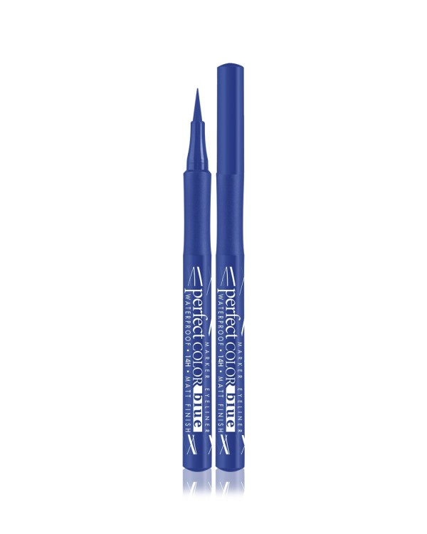 Люкс визаж Подводка-фломастер Perfeсt Color waterproof 14H matt finish BLUE