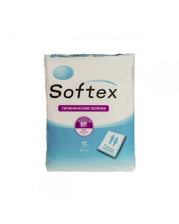 SOFTEX Впитывающие гигиенические пеленки 60х60 5 шт