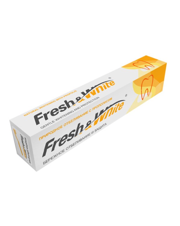 FRESH and WHITE Зубная паста природное отбеливание с прополисом 135 г