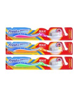 FRESH and WHITE Зубная щетка MAX EFFECT (средняя жесткость) 1 шт
