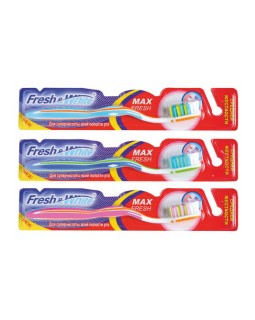 FRESH and WHITE Зубная щетка MAX FRESH (средняя жесткость) 1 шт