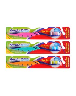FRESH and WHITE Зубная щетка ZIGZAG COMFORT (средняя жесткость) 1 шт