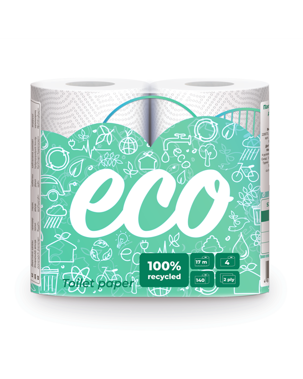 СИПТО Туалетная бумага Eco 2-х сл. (1х4рул.)