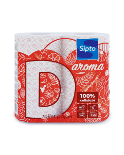 СИПТО Туалетная бумага Sipto Deco Aroma запах клубники 2-х сл. (1х4рул.)