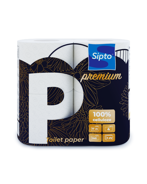 СИПТО Туалетная бумага Sipto Premium 3х сл. (1х4рул.)