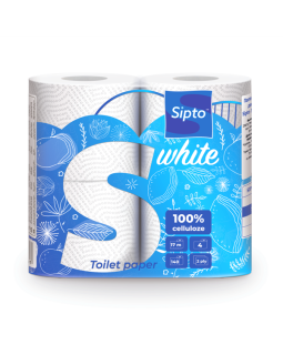 СИПТО Туалетная бумага Sipto Standart White белая 2-х сл. (1х4рул.)